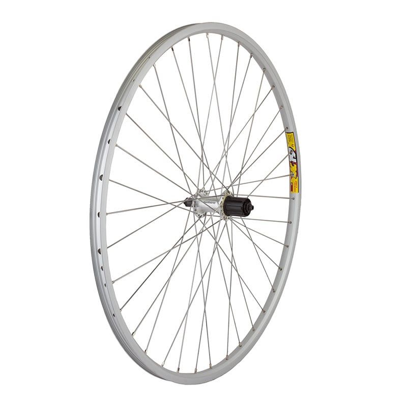 Wheel Allow 700x35 Weinmann ZAC19 36H 14GA SS Shimano TX500 8/9/10-Sp Cassette QR 135 mm O.L.D. Silver