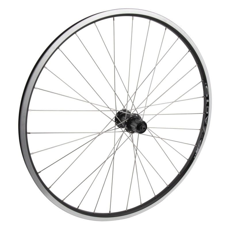 Wheel 26x1.5&quot; Weinmann ZAC19 MSW 36h Shimano TX500 8/9/10-Sp Cassette QR DT 2.0 mm Black w/Silver Spokes