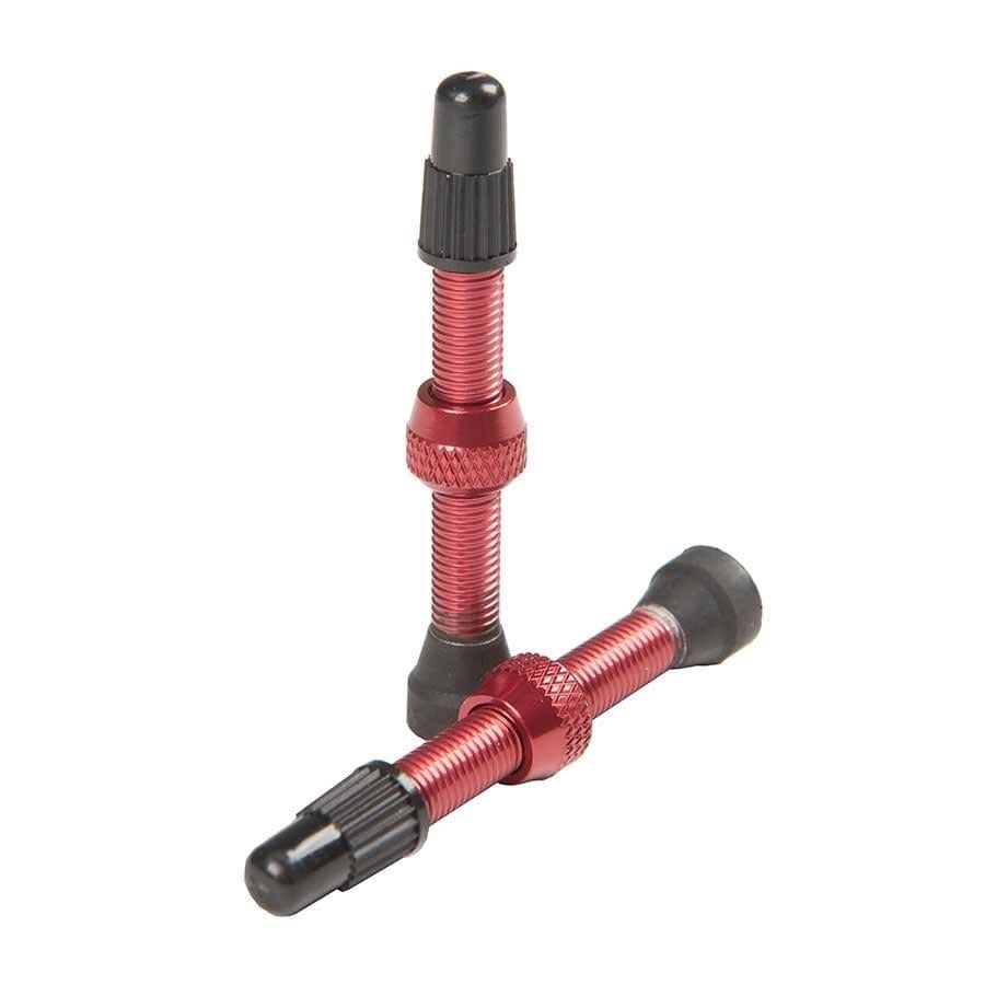Tubeless Valves Stans No Tubes Aluminum 55 mm PV Red PAIR