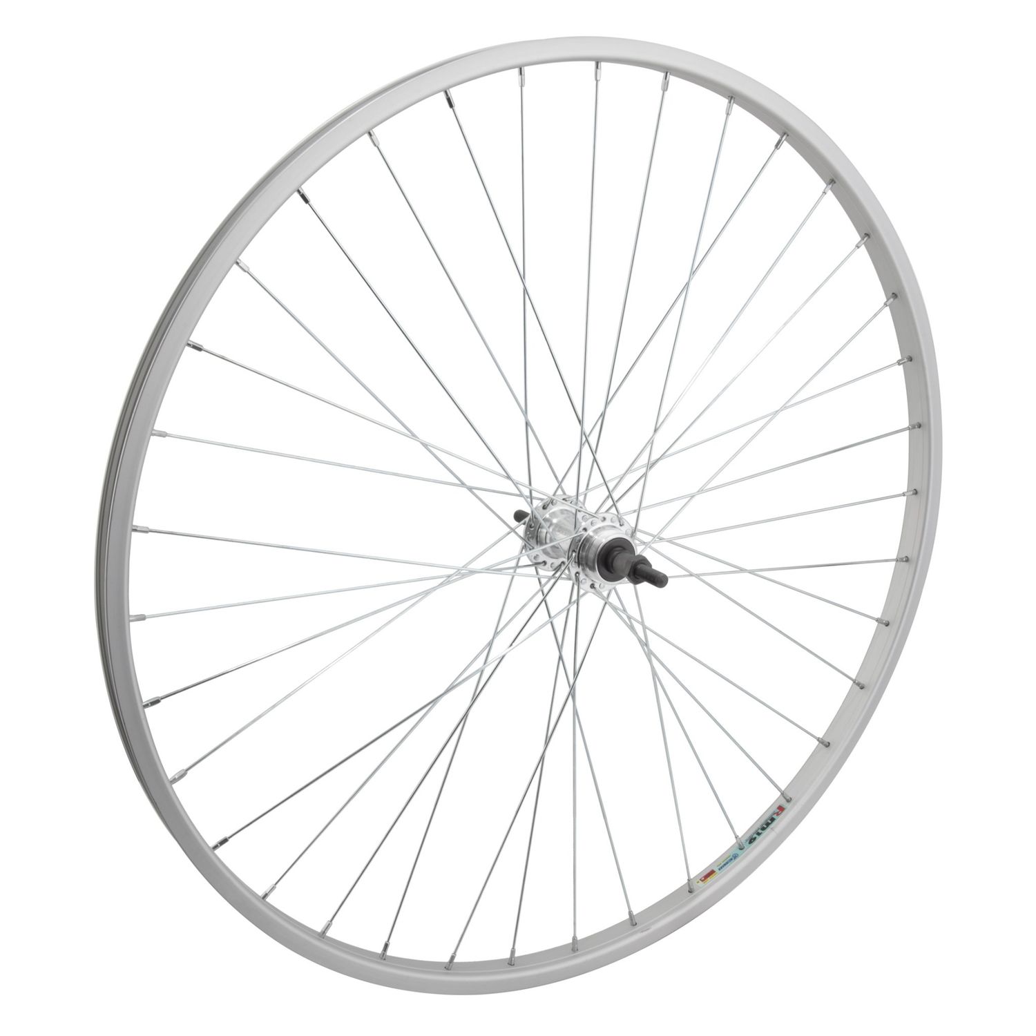 Wheel Alloy 27x1-1/4&quot; 36h 5/6/7-Sp FW 126 mm O.L.D. B/O UCP Silver