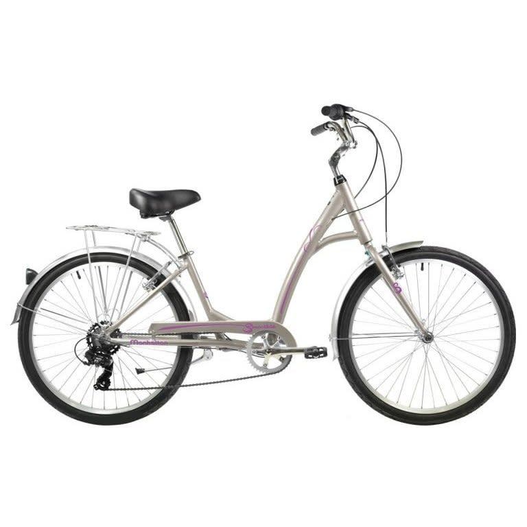 Bicycle 2025 Manhattan Cruisers Smoothie Deluxe Ladies Step-thru Silver Gold
