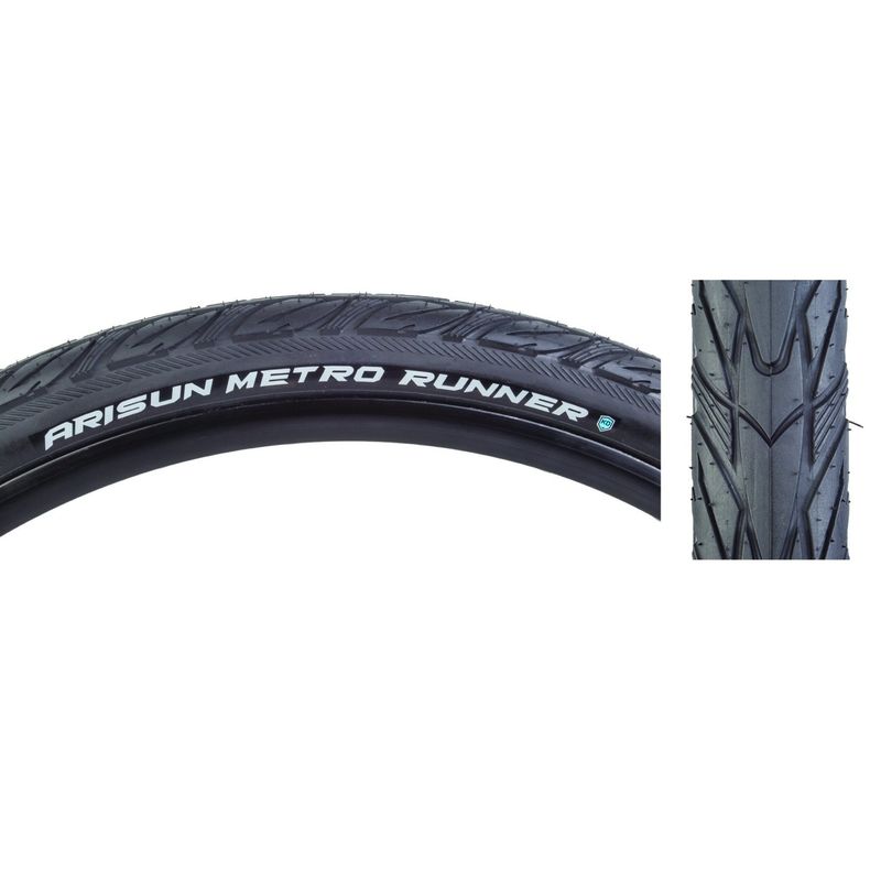 Tire Arisun Metro Runner 27.5x1.75&quot; 60tpi Belted EBIKE25 Black