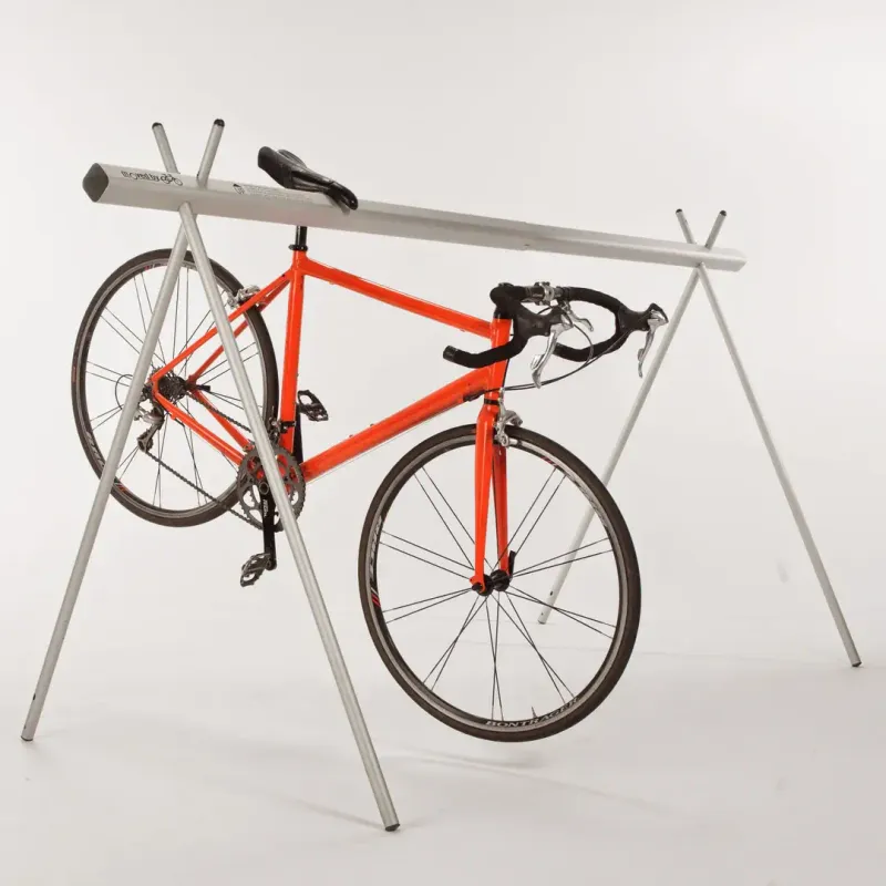 Bicycle Event Stand / Triathlon Transition Area Rack Moved By Bikes G3 Valet Silver
