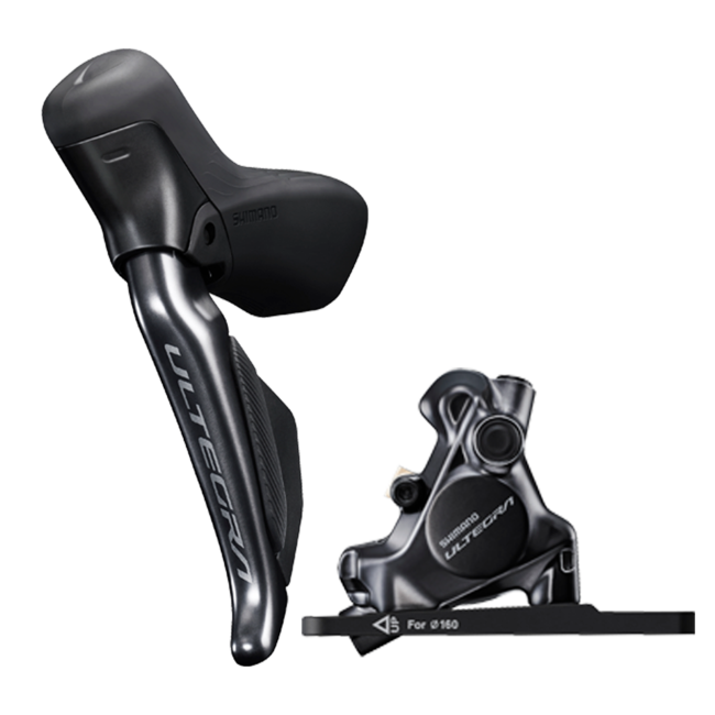 Brakeset/Shifter Shimano Ultegra ST-R8170D Di2 BR-R8170 Hydraulic DiscLeft/ Front 2-Sp Flat Mount Black