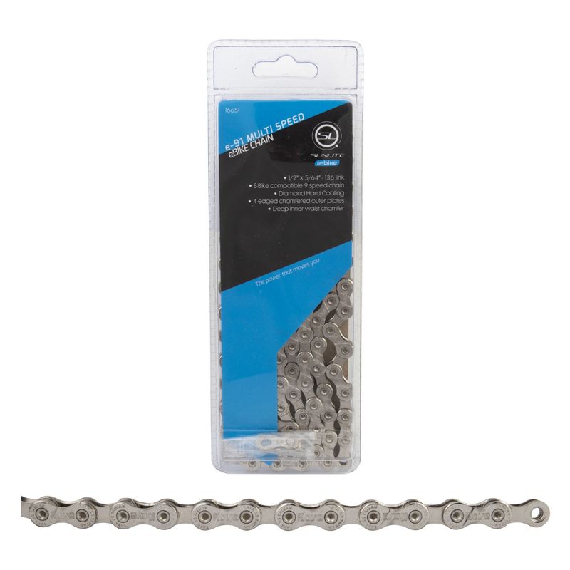 Chain Sunlite e91 9-Sp 136 Link Chrome Plated