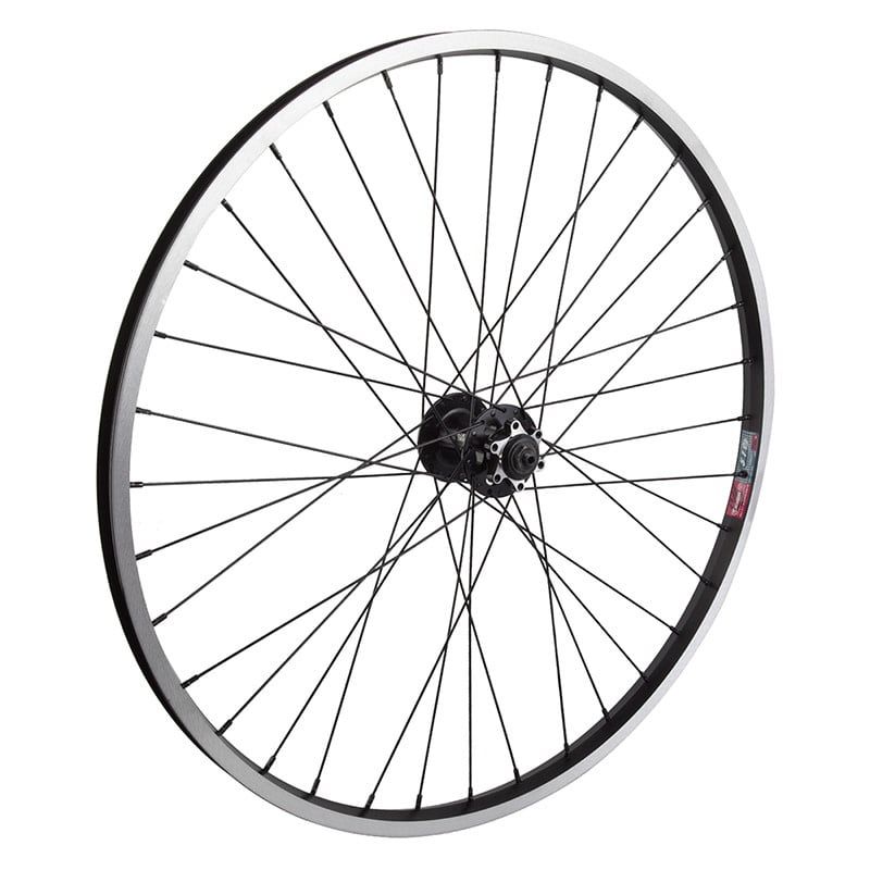 Wheel 26x1.5&quot; Alloy Front 36h 6-Bolt QR Black w/MSW