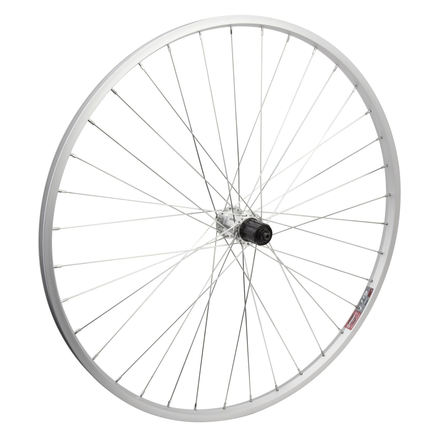 Wheel 700x35c Weinmann 519 Alloy 8/9/10-Sp Cassette QR 36h 135 mm O.L.D. Silver