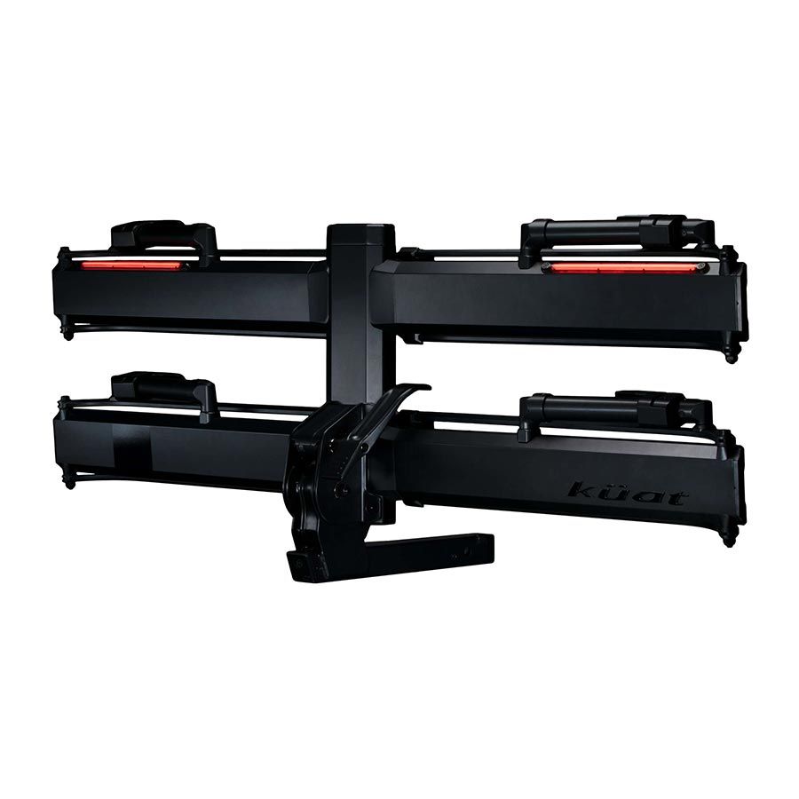 Car Rack Kuat Piston X 2&quot; LED Dual Ratchet Platform Rack with Kashima 2-Bike Galaxy Gray