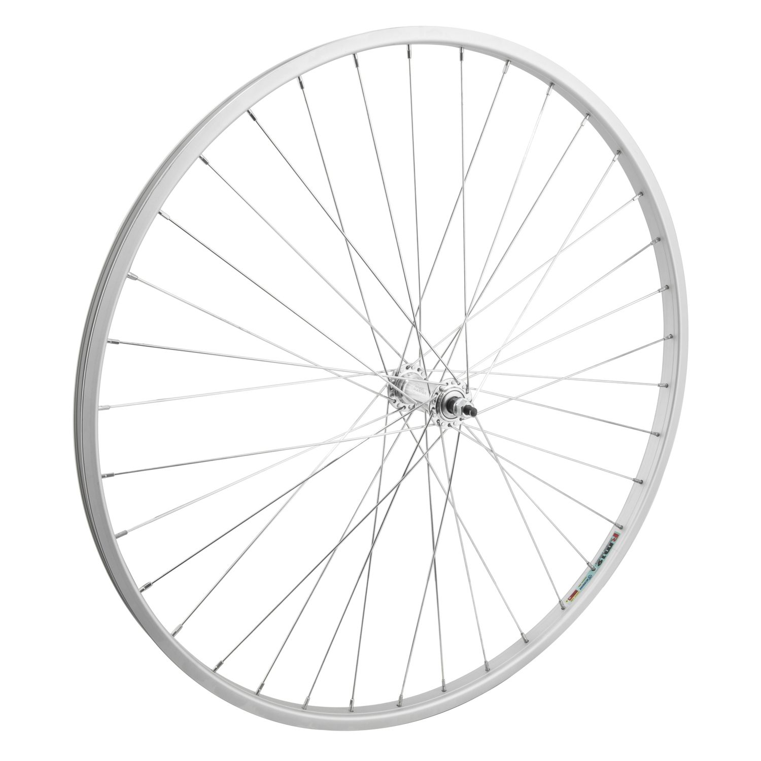 Wheel Alloy Front 27x1-1/4&quot; 36h B/O 5/16&quot; Silver
