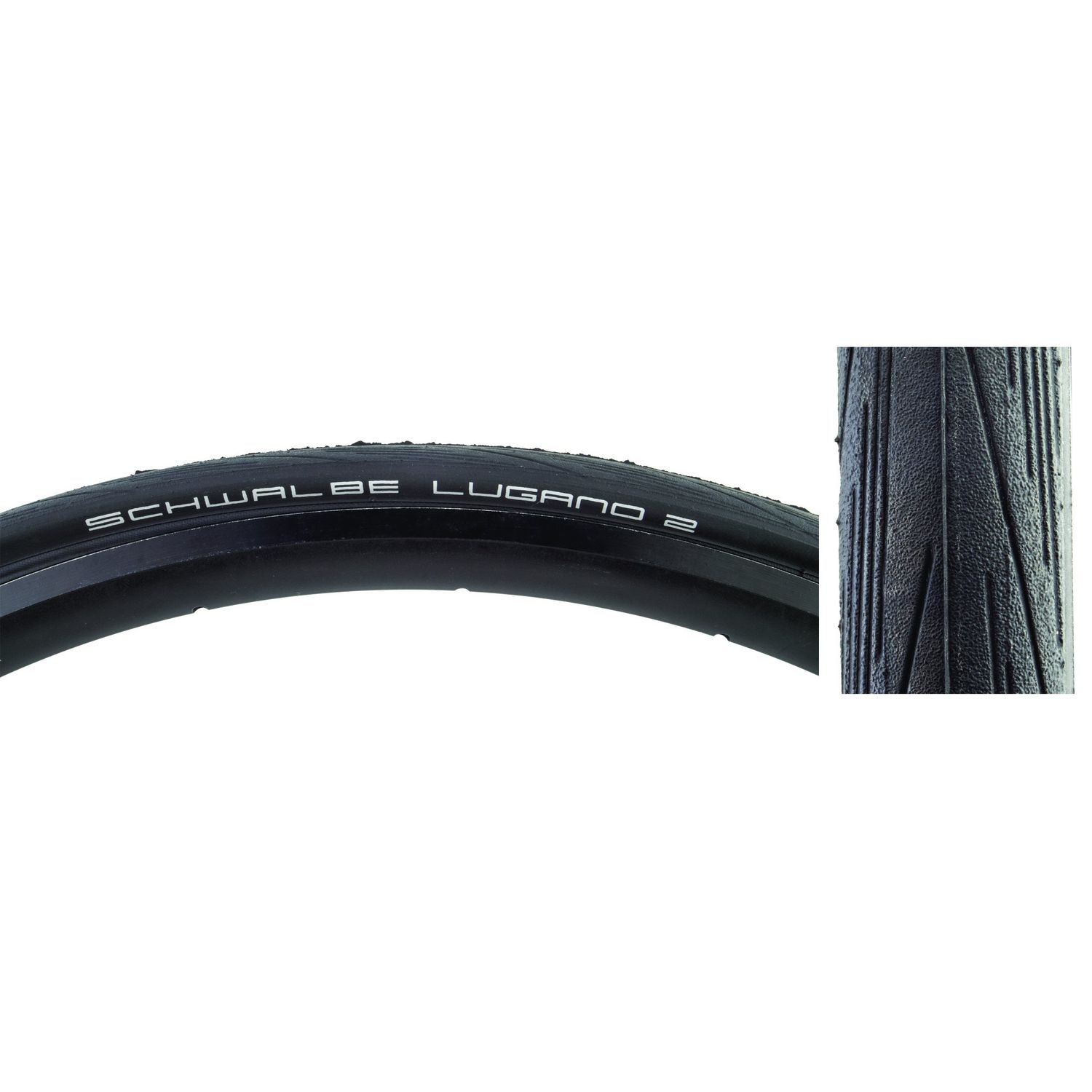 Tire Schwalbe Lugano II 700x23c Silica K-Guard Black