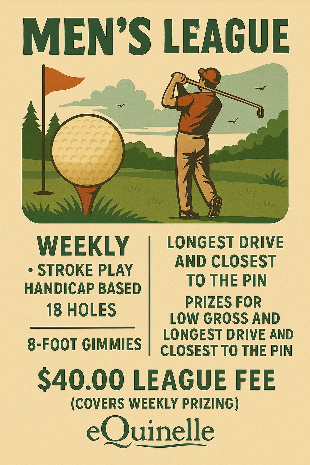 MEN’S WINTER SIMULATOR GOLF LEAGUE