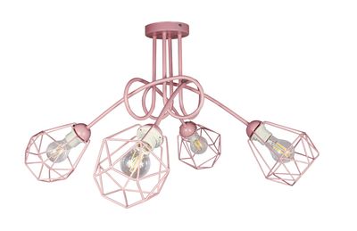 Lampa DECORI Edison Max 4 Diamond Róż, 1 szt
