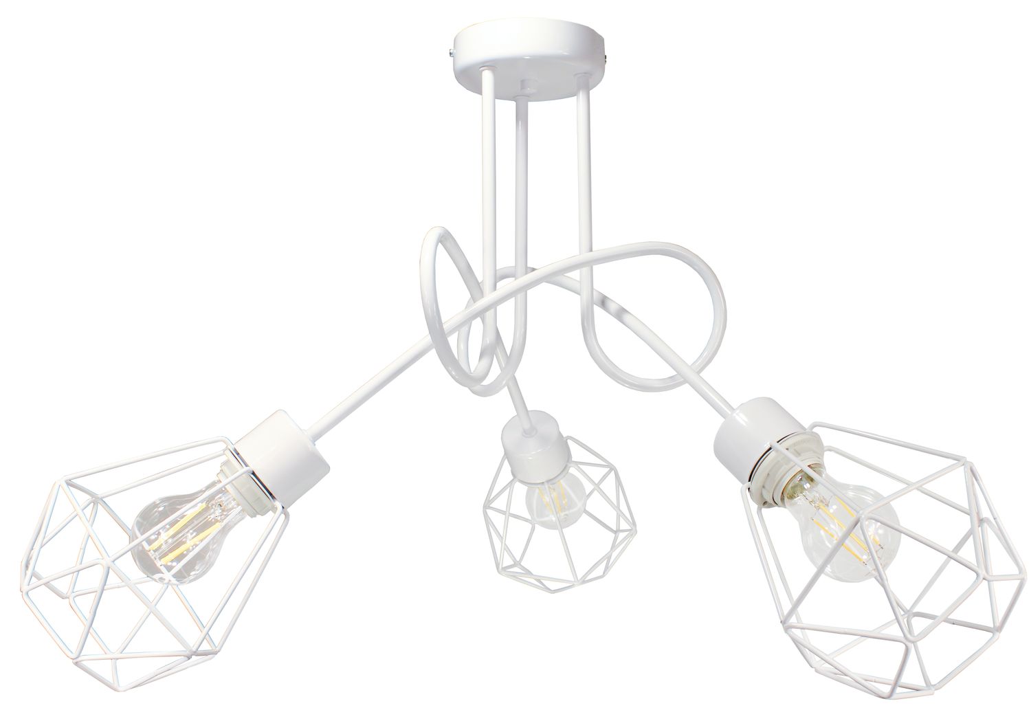 Lampa DECORI Edison Max 3 Diamond Biały, 1 szt