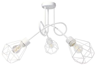 Lampa DECORI Edison Max 3 Diamond Biały, 1 szt
