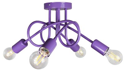 Lampa DeCORI Edison Mini 4 Fioletowy, 1 szt