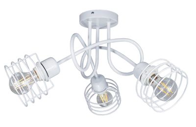 Lampa DECORI Edison Mini Kosz 3 Biały, 1 szt