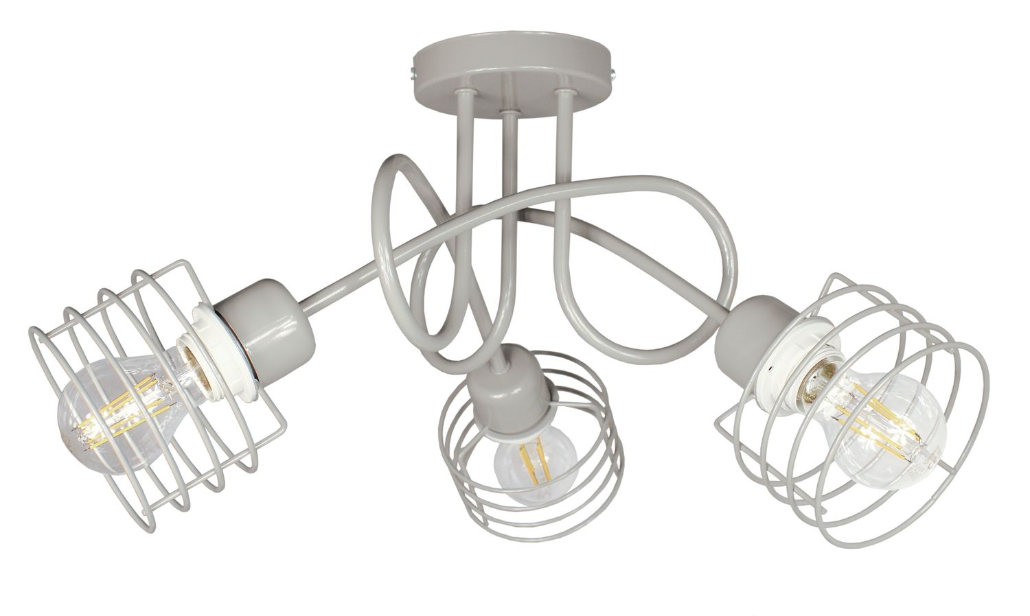 Lampa DECORI Edison Mini Kosz 3 Szary, 1 szt