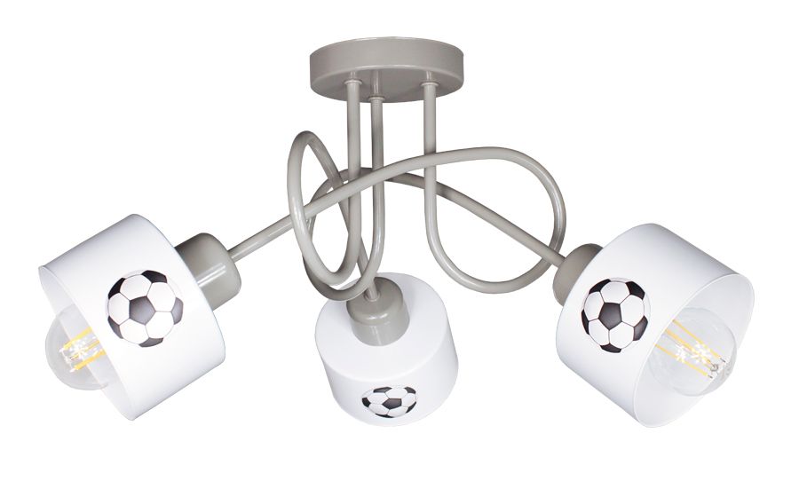 Lampa DECORI Edison Mini Klosz 3 Dekor Szary, 1szt