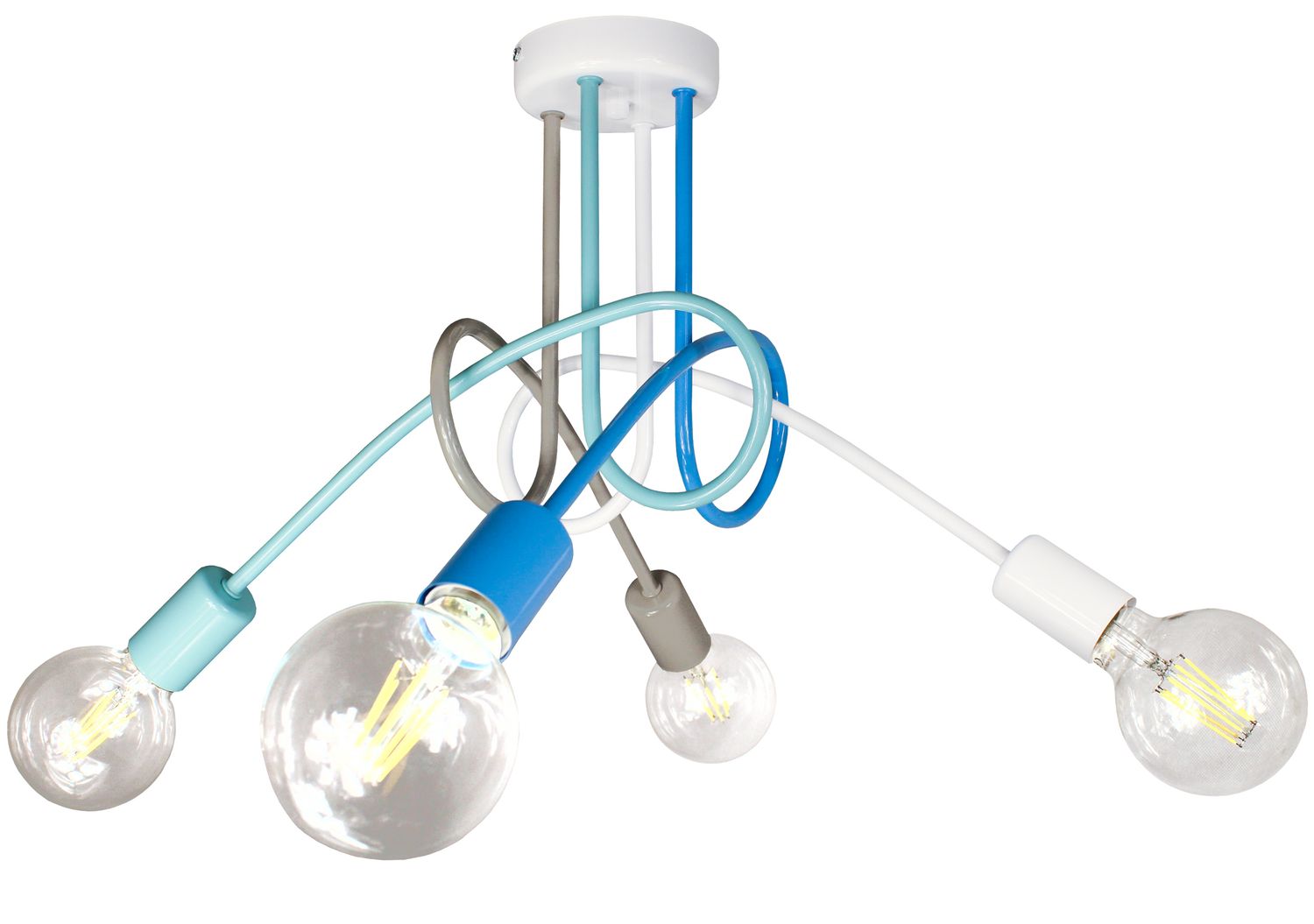 Lampa DECORI Edison Max 4 Biały MIX, 1 szt