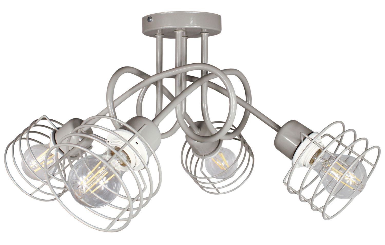 Lampa DECORI Edison Mini Kosz 4 Szary, 1 szt