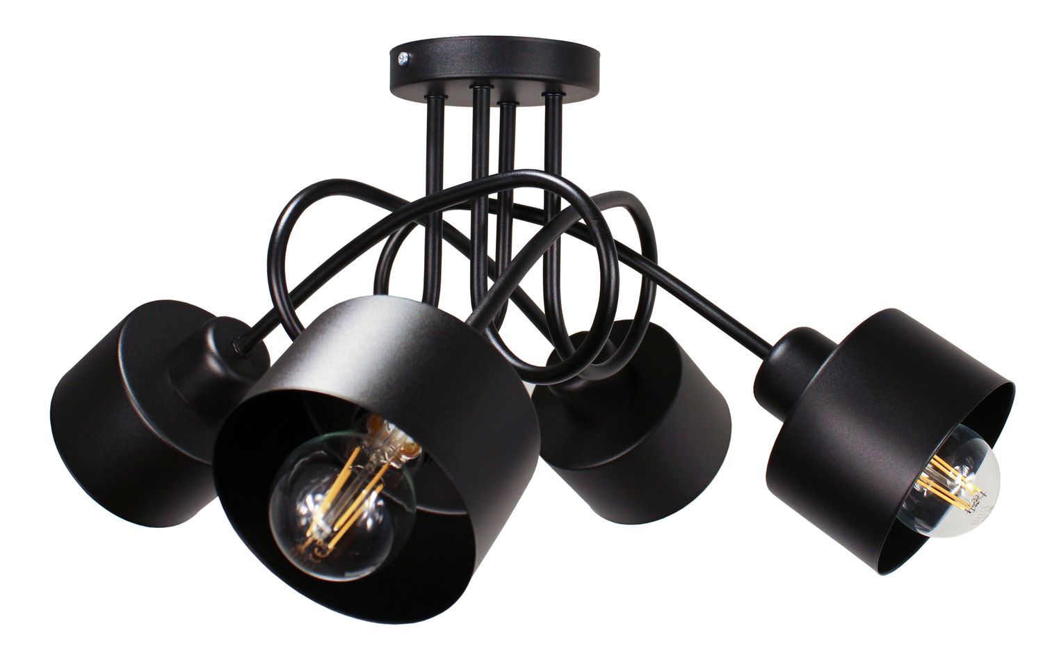 Lampa DECORI Edison Mini Loft 4 Czarny, 1 szt