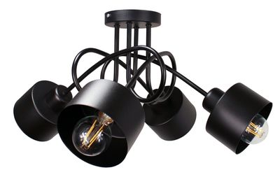Lampa DECORI Edison Mini Loft 4 Czarny, 1 szt