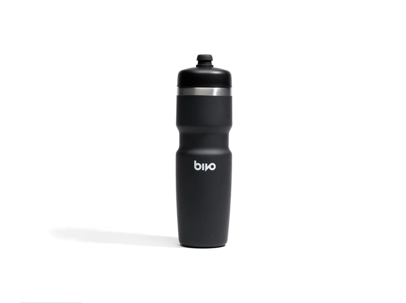 Bivo Trio 21oz Double Wall Insulated Stainless Steel Bike Bottle, Color: Black