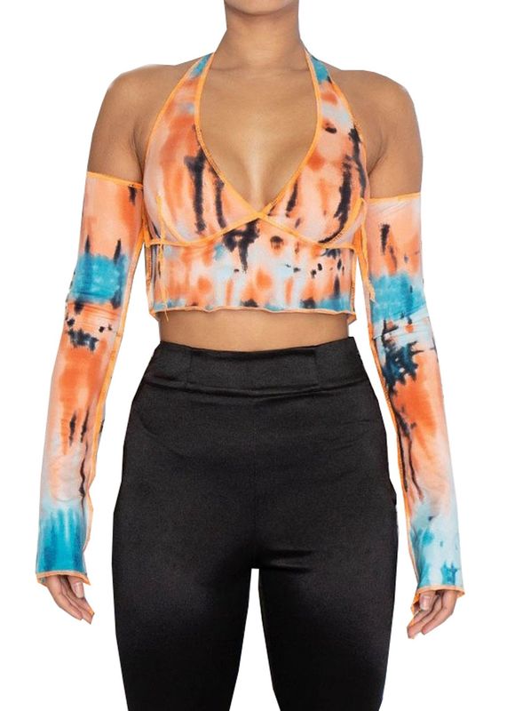 Ailani  Tie Die Halter Top