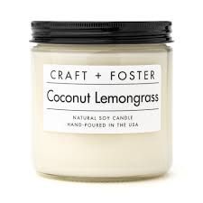 Coconut &amp; Lemongrass (8 oz. Candle)