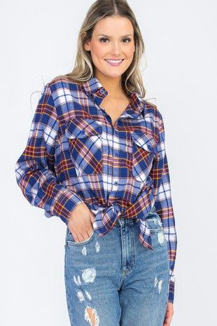 Boyfriend Fit Plaid Flannel