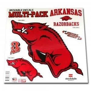 Arkansas Razorbacks Movable Decals-Multi Pack
