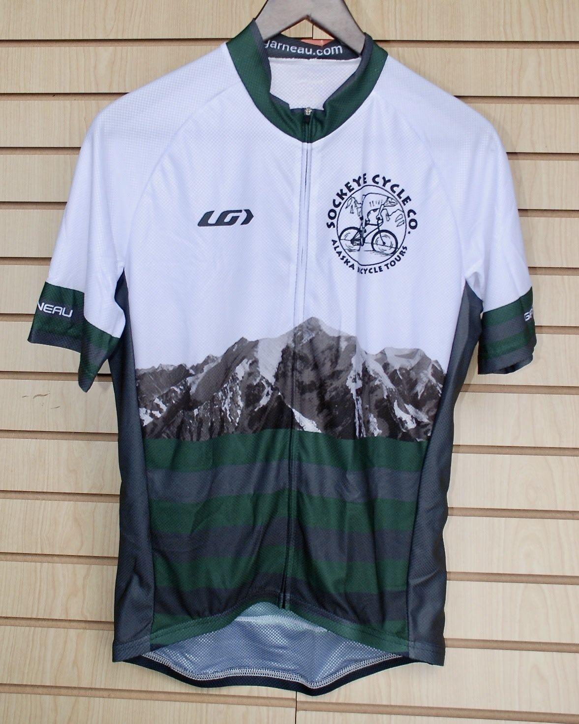 Jersey Womens SS Louis Garneau Sockeye Green Stripe