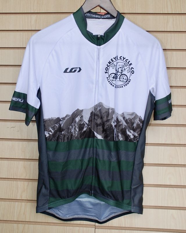 Jersey Womens SS Louis Garneau Sockeye Green Stripe