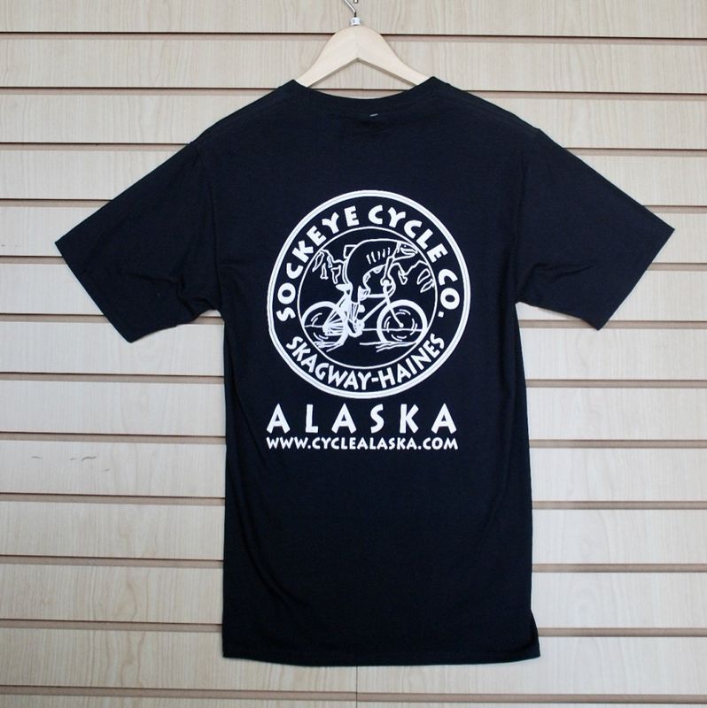 T-shirt Mens Gildan SS Jet Black w/ White Logo
