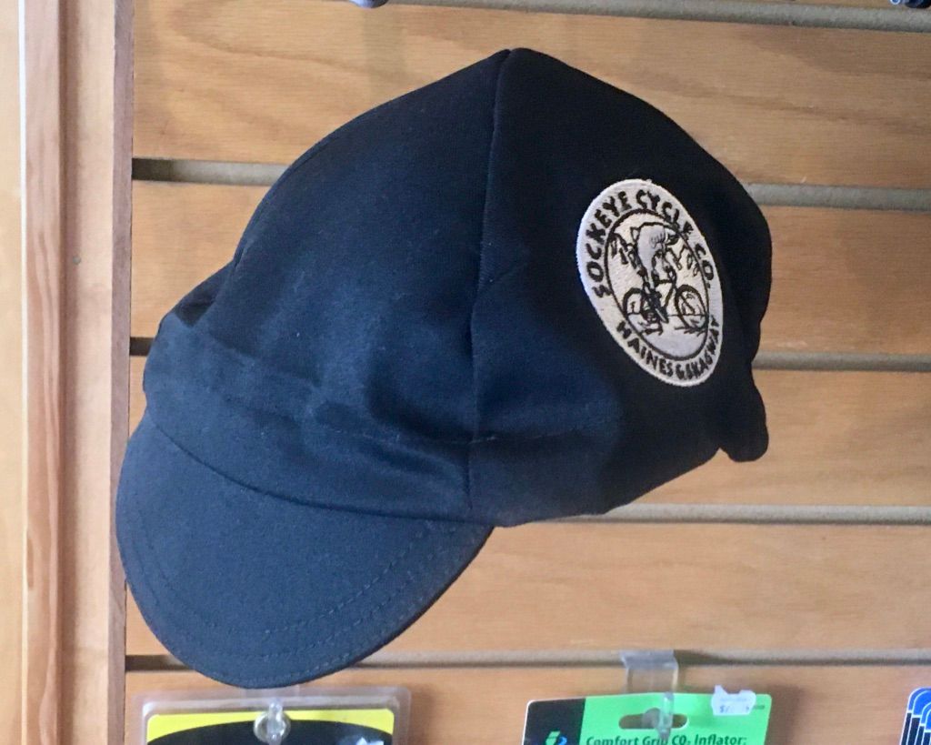 Cycling Cap Walz Cotton 4-Panel Black with Embroidery, Size: Small/Med