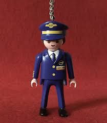 Playmobil Keychain , Animal/Character: Pilot