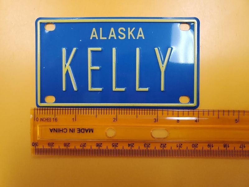 Mini Name Alaska License Plate