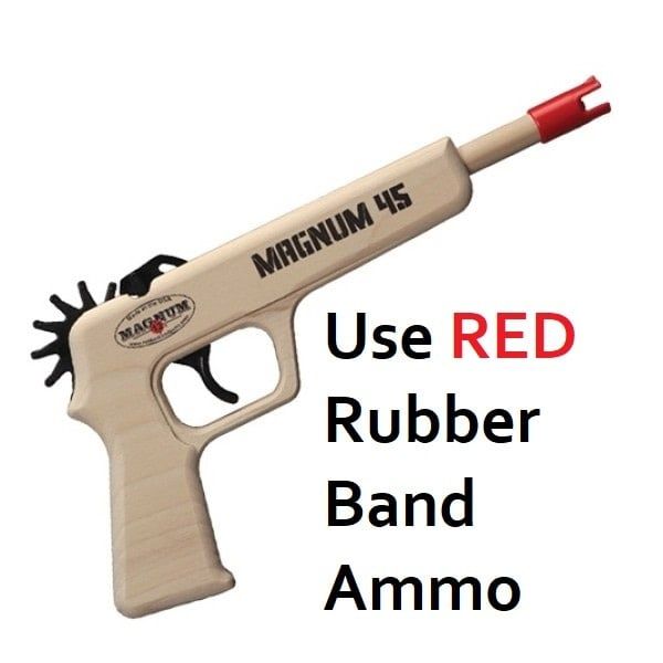 Magnum 45 Pistol Rubber Band Gun