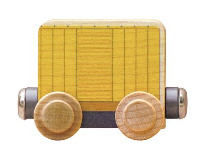 Name Train Box Car - Yellow