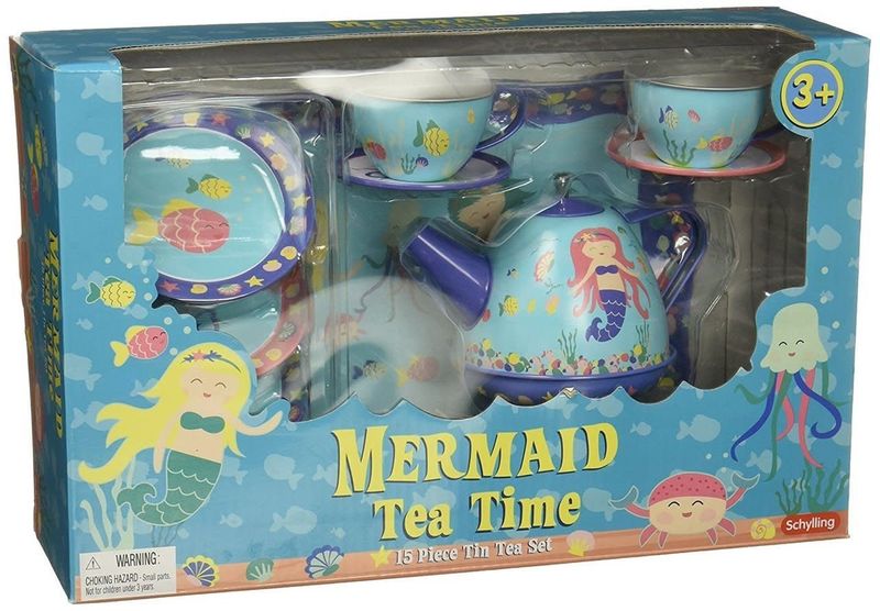 Mermaid Tin Tea Set