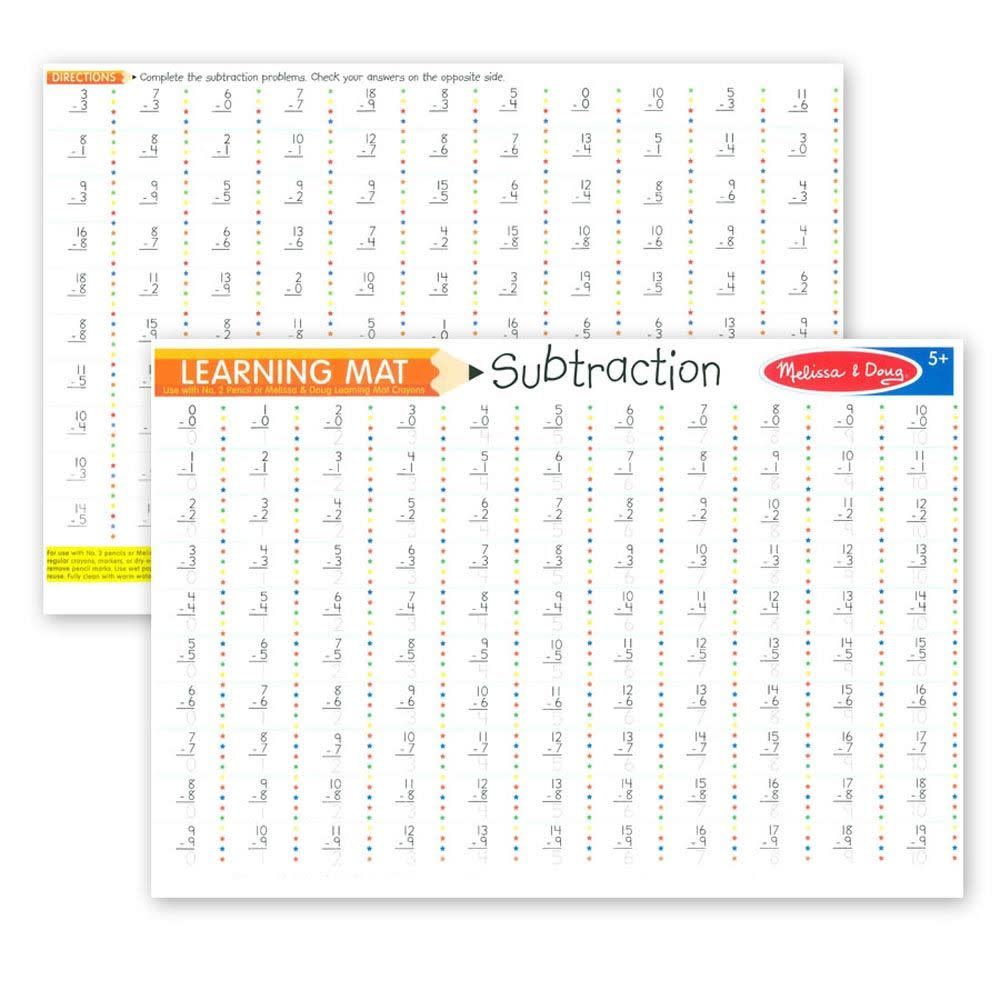 Subtraction Problems Write-a-Mat