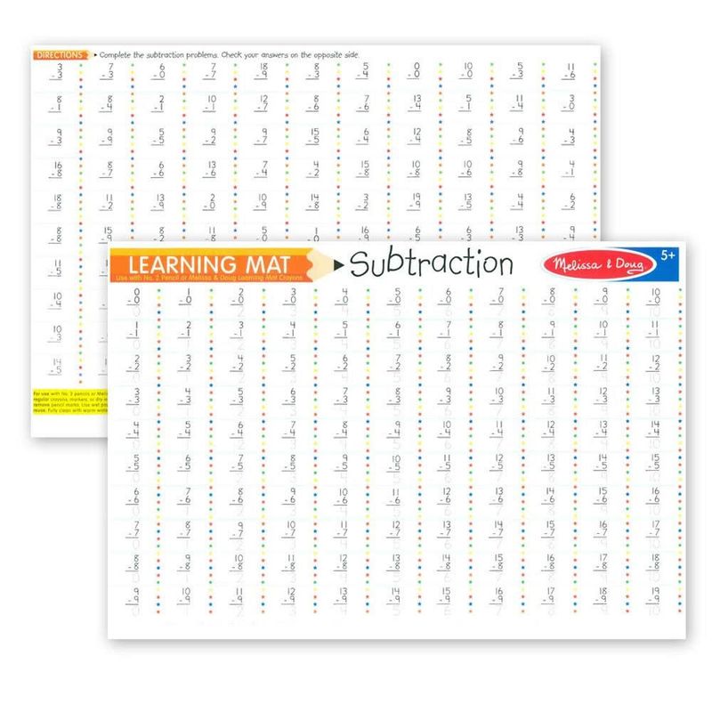 Subtraction Problems Write-a-Mat