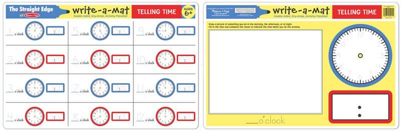 Telling Time Write-a-Mat