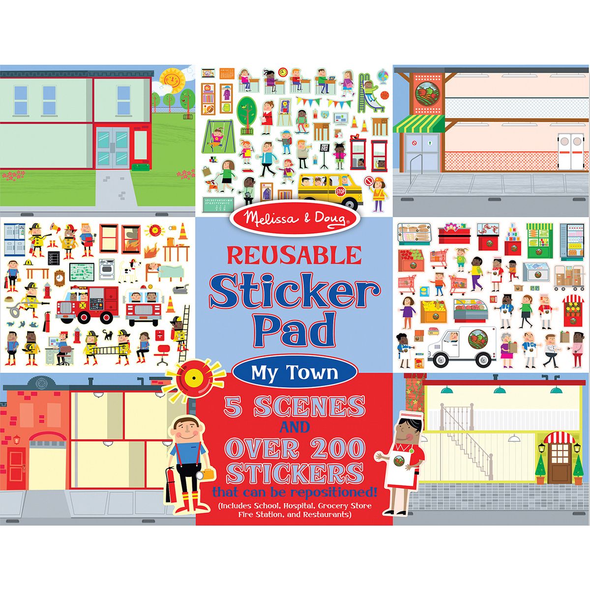 Reusable Sticker Pad - My Town