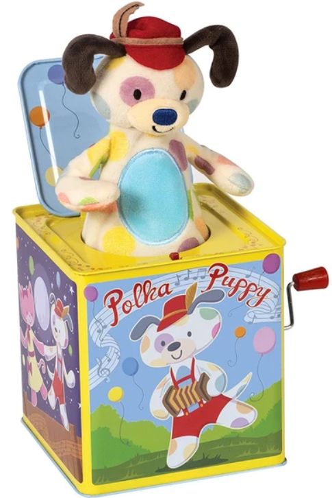 Polka Puppy Jack in the Box