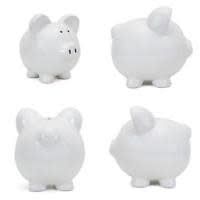 White Large Piggy Bank