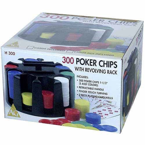 300 Poker Chips with Revolving Rack
