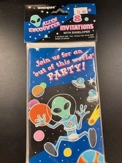 Birthday Invitations Alien
