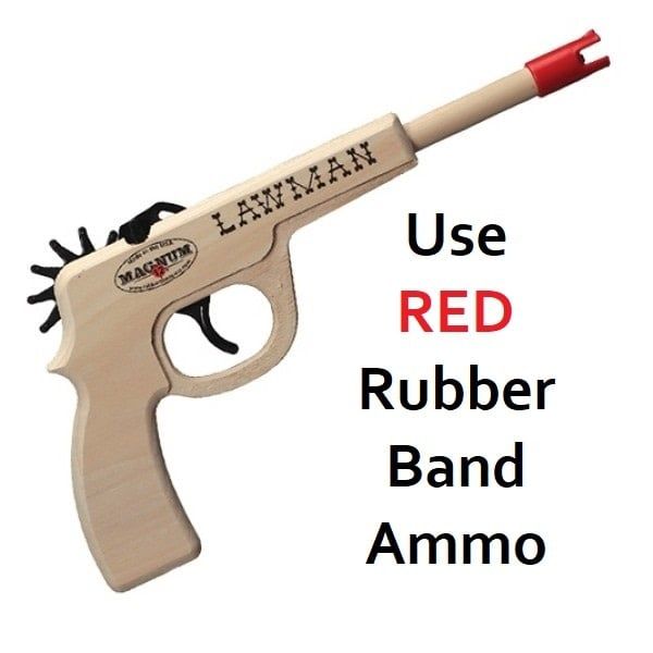 Lawman Pistol Rubber Band Gun