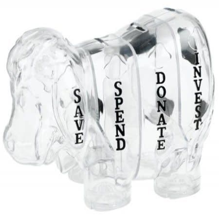 Money Savvy Clear Cow Bank